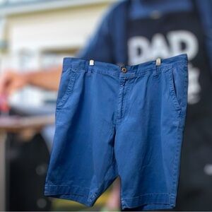 IZOD Oxford Chino Shorts (Sz 40, Blue) – For dads who mow lawns & explain Wi-Fi.